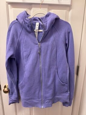 Lululemon size 12 full zip full length scuba hoodie dark lavender
